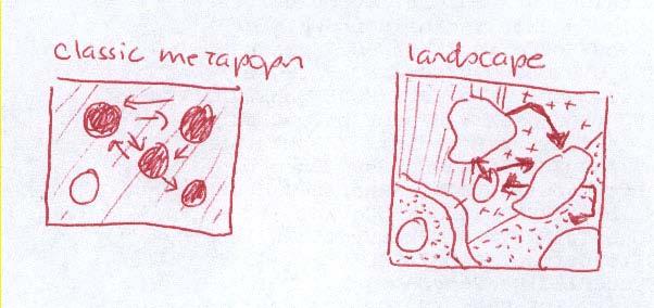 2. How do landscape ecology and metapopulation ecology differ? How are they the same? Draw a diagram to illustrate each in addition to your written answer.