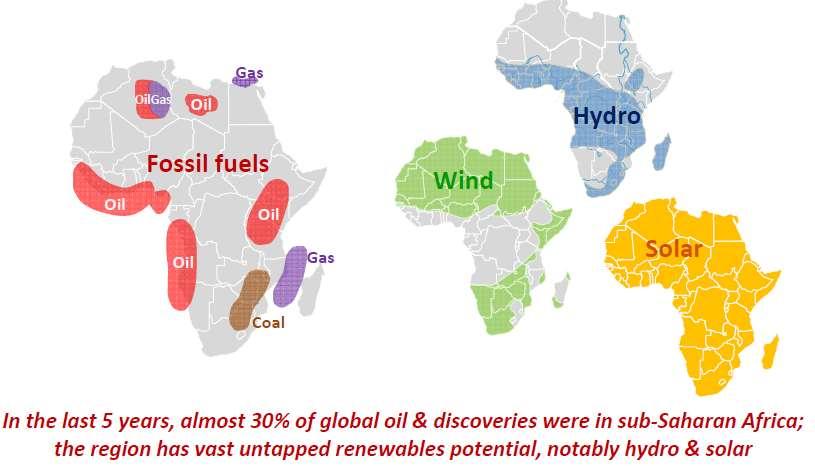 Figure 1: Africa is rich in energy resources, including vast untapped renewable energy potential (Source: IEA Africa Energy Outlook 2014) GIVEN URBANIZATION RATES, SUB-SAHARAN AFRICA S ENERGY FUTURE