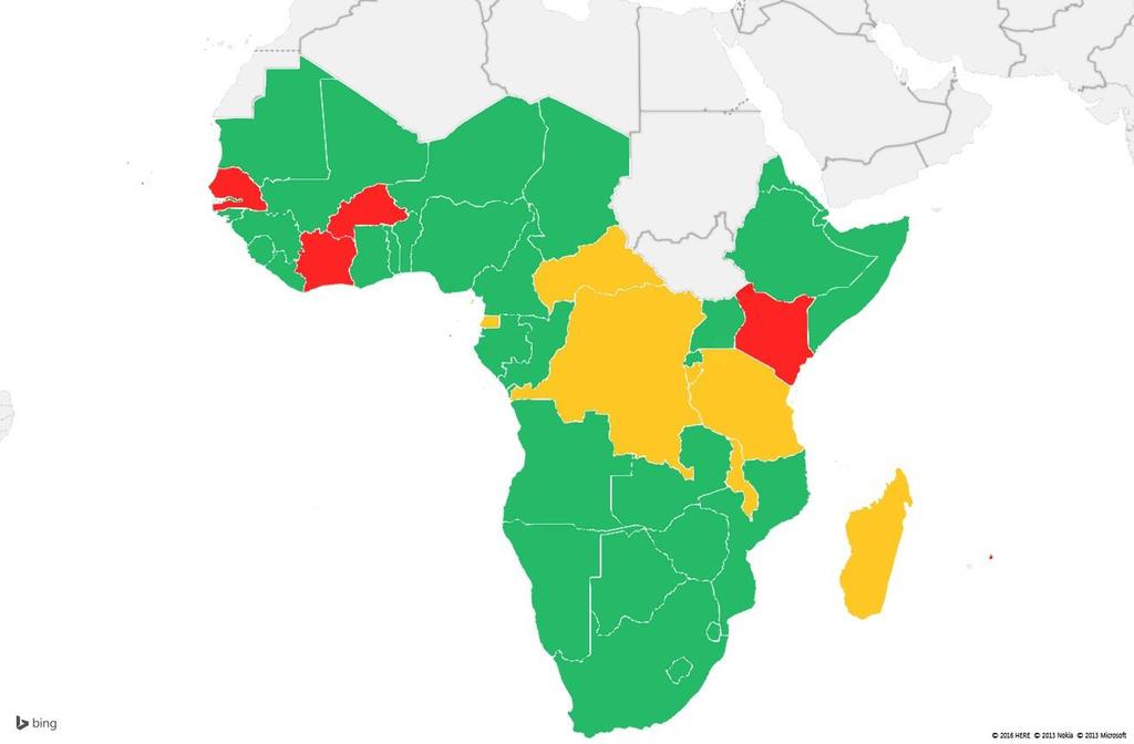 Electrification Most African countries making steady progress on electrification Electrification rate did not increase between 2010-2012