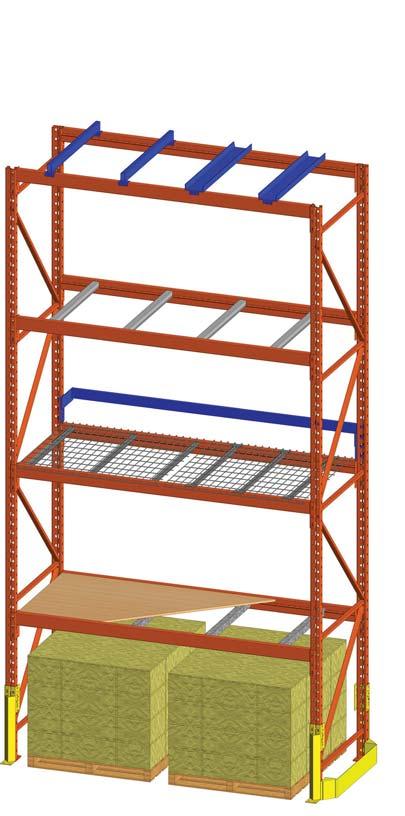 5 Step Beam Endframe (EF214) Back Stop Beam Wire Mesh Deck 3/4 Plywood Shelf Support/ Tie bar 18 Clip-On