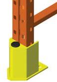 front face of rack frame. The longer (15 ) style is designed for use with base plate beams.