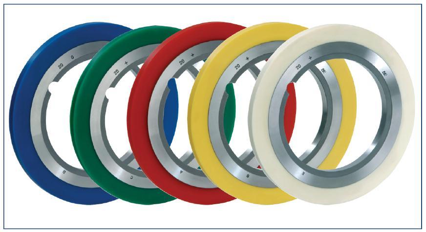 tolerance + 0,0025 / -0,0025 mm Parallelism within 0,0050 mm Flatness within 0,0050 mm 2. Bonded stripper rings.