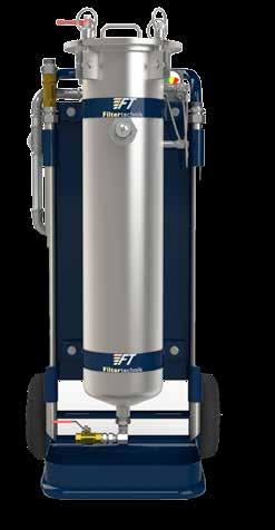 NDU-2NX The NDU-2NX is a portable oil dehydration filter cart capable of rapidy removing both free and entrained water to under 100ppm with flow rates up to 25 l/min.