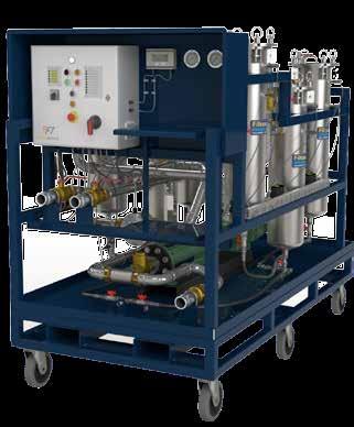 NDU-4NX The NDU-4NX is a transportable oil dehydration filtration unit capable of rapidly removing both free and entrained water to under 100ppm.