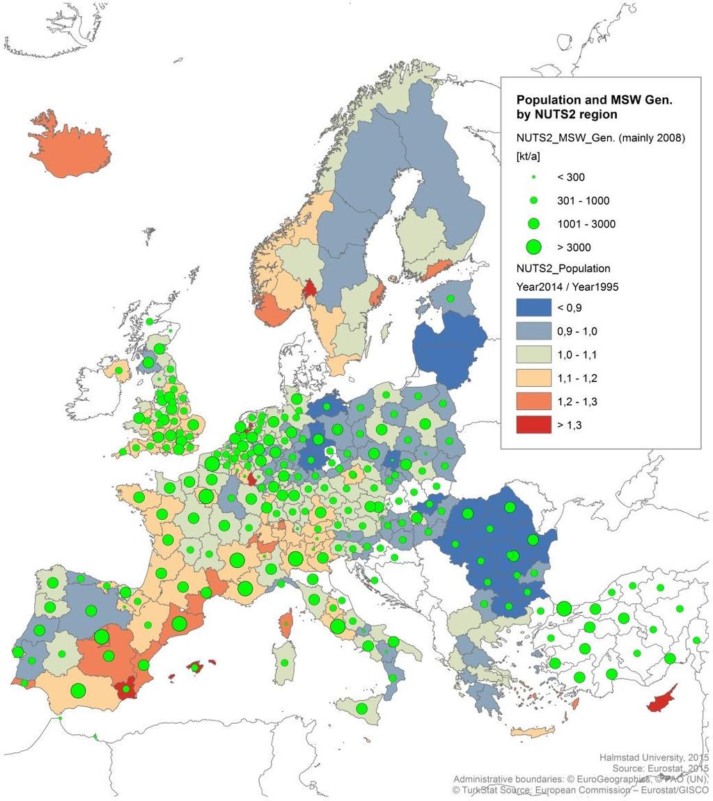 European Waste-to-Energy plants Spatial analysis NUTS2 waste data