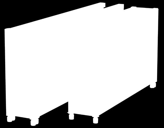 modules lengths of 1200 mm and 1600 mm.