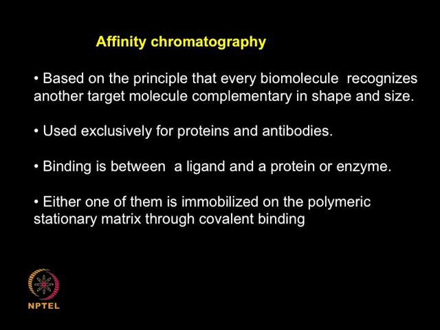 (Refer Slide Time: 40:24) Now, let us go to another type of chromatography with.