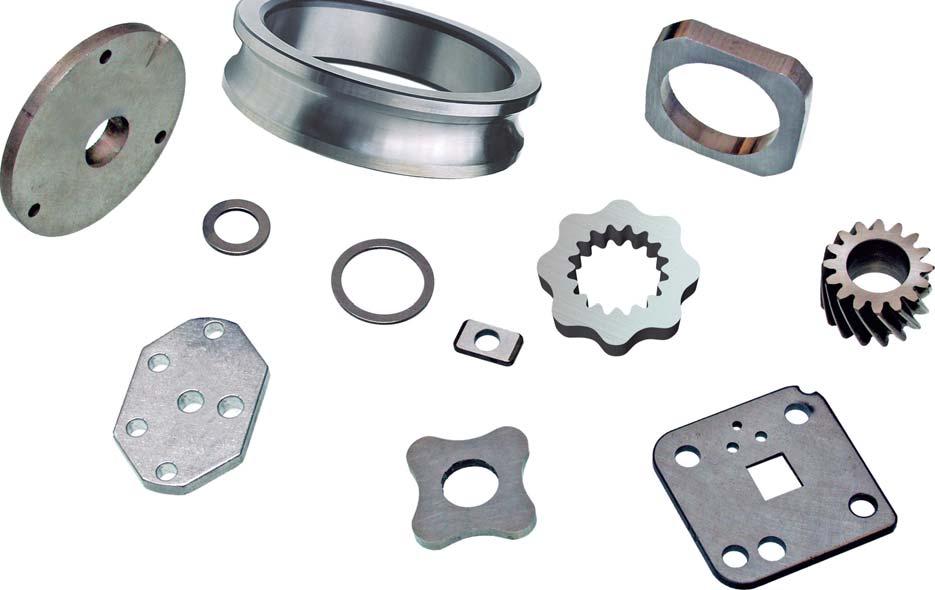 made from hardened and unhardened steel, ceramics, hard metal, brass, sintered material and special alloys Robust process High stock removal rates Short cycle