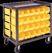 6 x 2 phenolic bolt-on casters; (2) swivel and (2) rigid Optional shelves available as accessories Overall Dim:WxDxH (In.) Ship Wt. HTLS-3048-DD-95 48 x 30 x 57 360 lbs.