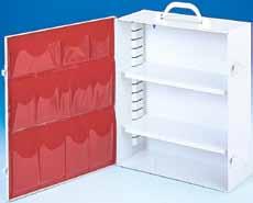inventory Keyhole slots in back provide for wall hanging Sold without contents Durable white powder coat finish Overall Dim:WxDxH (In.) Carton Pk Ship Wt. 052-43 13-3/4 x 12-3/4 x 30 1 30 lbs.