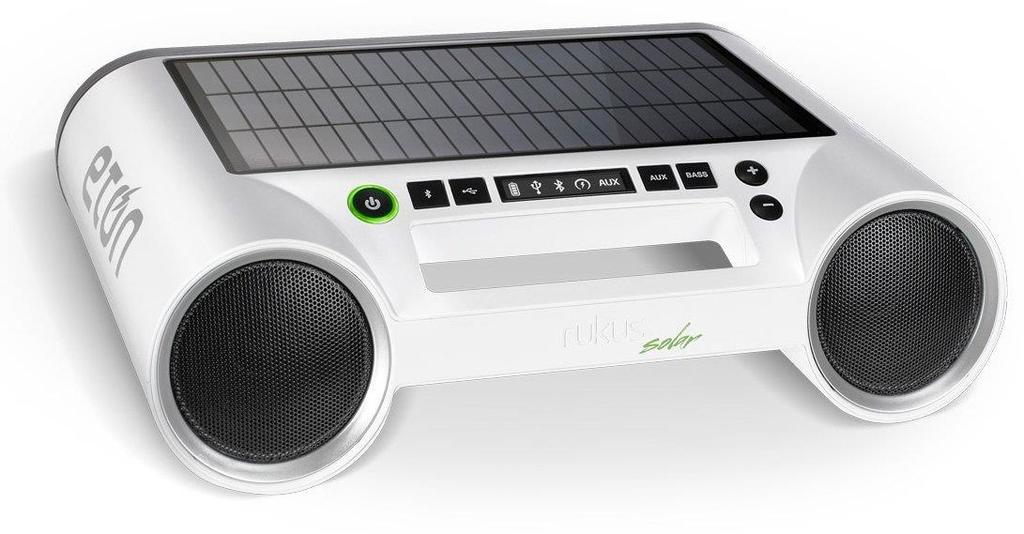 Solar Powered Stereo Stereo might be overstating the case a little, but we wanted to showcase a broad array of devices to demonstrate just how far solar technology has come.
