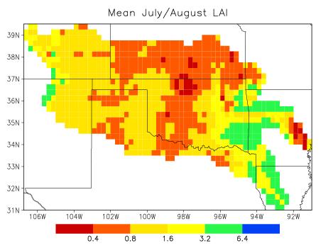 thickness Study Period: July ~ August, 2003 Rainfall Forcing: TRMM rainfall and NLDAS ground observed rainfall (as a