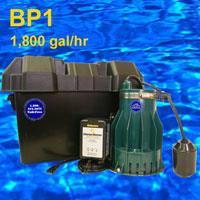 Basementsaver BP1 & BP2 Battery Backup Sump Pumps Installation The Basementsaver BP1 and BP2 Battery Backup Sump Pump models use the same 12VDC powered pump unit that may be installed in either the