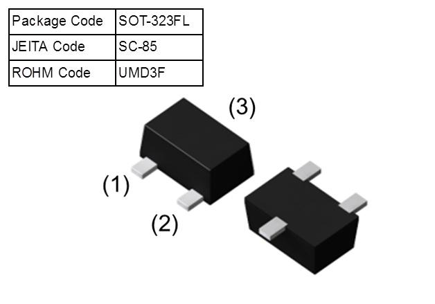 DAN217UMFH Switching Diode (High speed switching) V RM 80 V Outline (AEC-Q101 qualified) Data sheet I FM 300 ma I o 100 ma I FSM 4000 ma Features High reliability Small mold type High speed switching