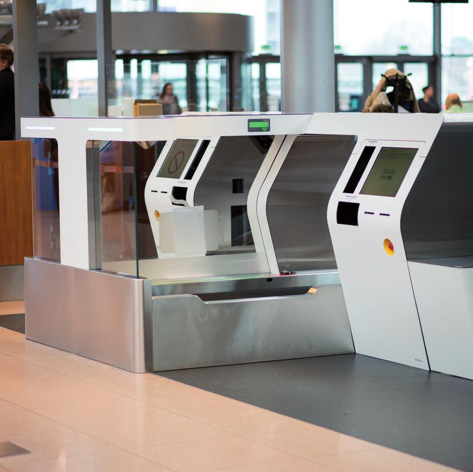 They replace the traditional check-in counters, resulting in a more efficient and streamlined process with no queues.