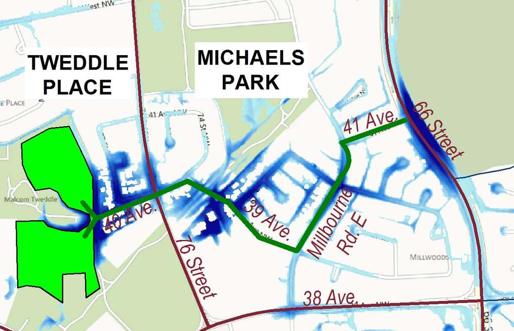 Relief Trunk Sewer, 66 Street to Proposed Tweddle-Rogers Pond Proposed trunk sewer