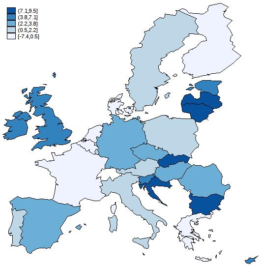Chapter 1: Trade specialisation and attractiveness of European regions Industrial sector in the EU-15 mostly relies on national investments; in the EU-13, on the contrary, it relies more on