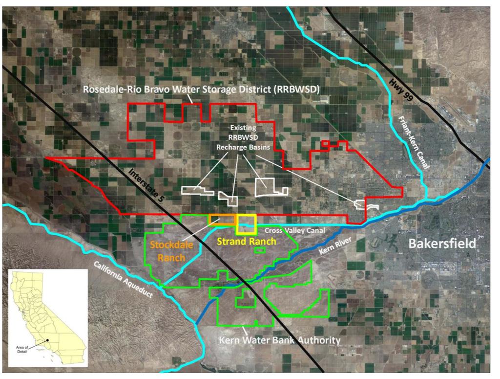 IRWD Water Bank Project Location Location ideal for water banking and conveyance: Strand Ranch: 611 acres total; 502