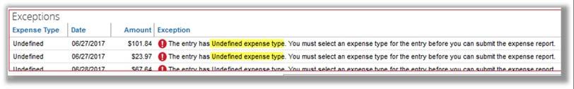 How to Define Expense Type Step