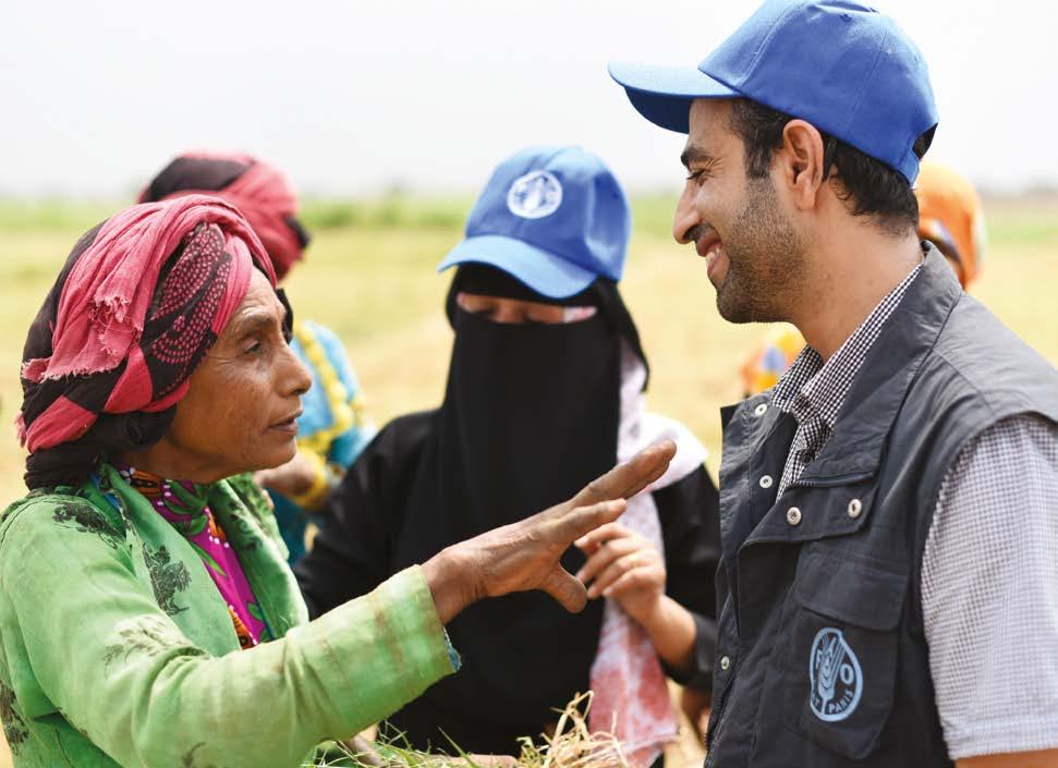 FAO/Yemen Photo: A woman speaks with FAO staff. Gender FAO is committed to mainstreaming gender in all of its work, including in its programmes, strategies and plans.