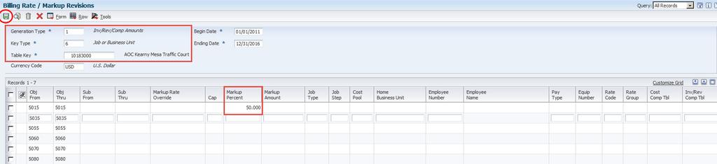 Costs pulled into the Workfile will then be pulled into the Invoice when it is created.