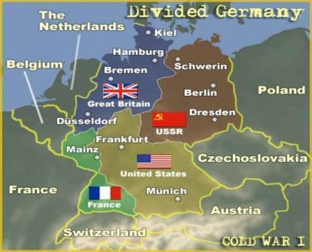 Germany Divided Here they decided that Germany would be divided and occupied by the four