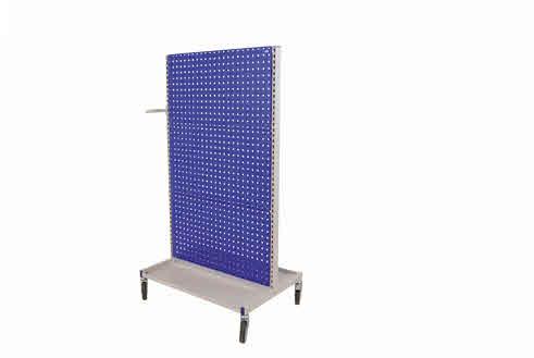Maximum uniformly distributed load: 150Kgs Assembly trolley - Type 1 Includes: 1 x assembly trolley 35-307-2001 1 x tool board 35-856-1030 8 x plastic storage bins 41-370-0004 1 x suspension beam