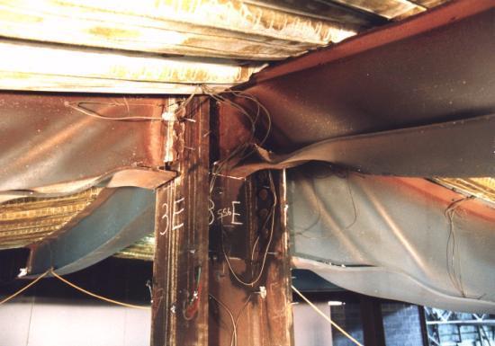 Local Buckling of Beams Occurred in most internal beams showed during the heating phase in the lower flange, and part of the web, in the vicinity of the joints.