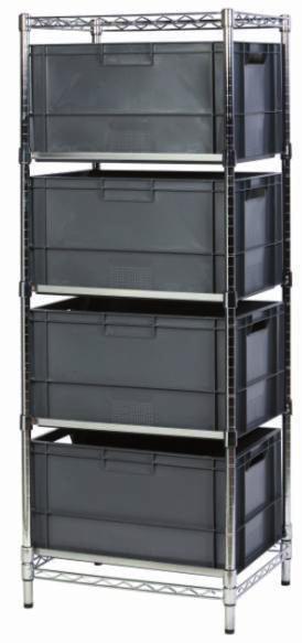 EURO BOX STORAGE Units supplied in kits, comprising 2 x 4 sided frames