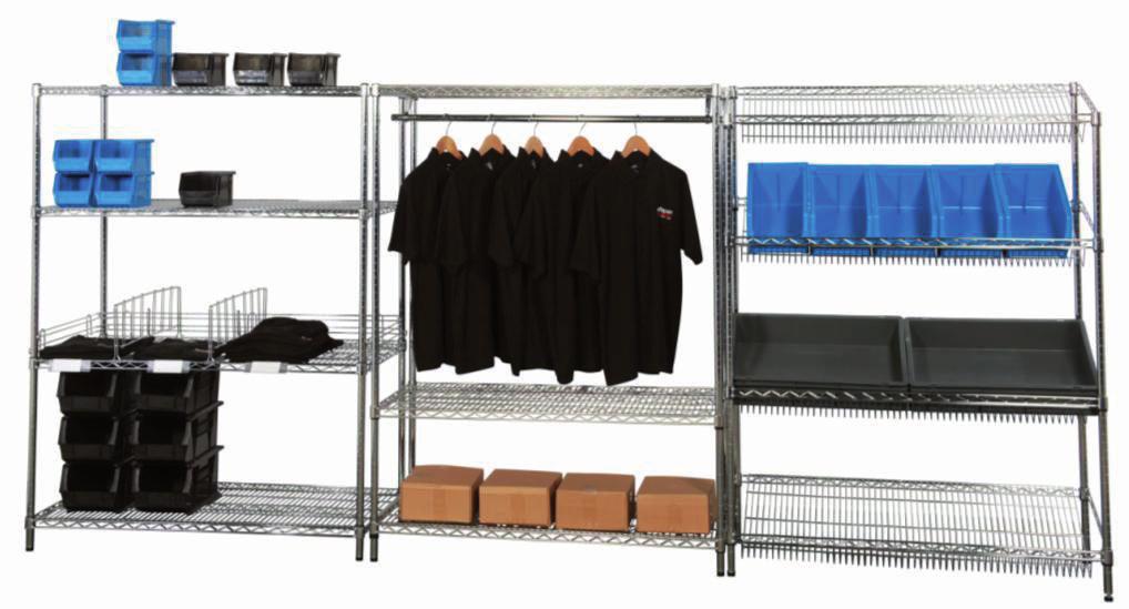 ESD SAFE ECLIPSE CHROME ACCESSORIES Upgrade Available ECLIPSE CHROME WIRE SPECIAL SHELVES AND ACCESSORIES Eclipse chrome wire units can be adapted and modified to suit your needs as required.