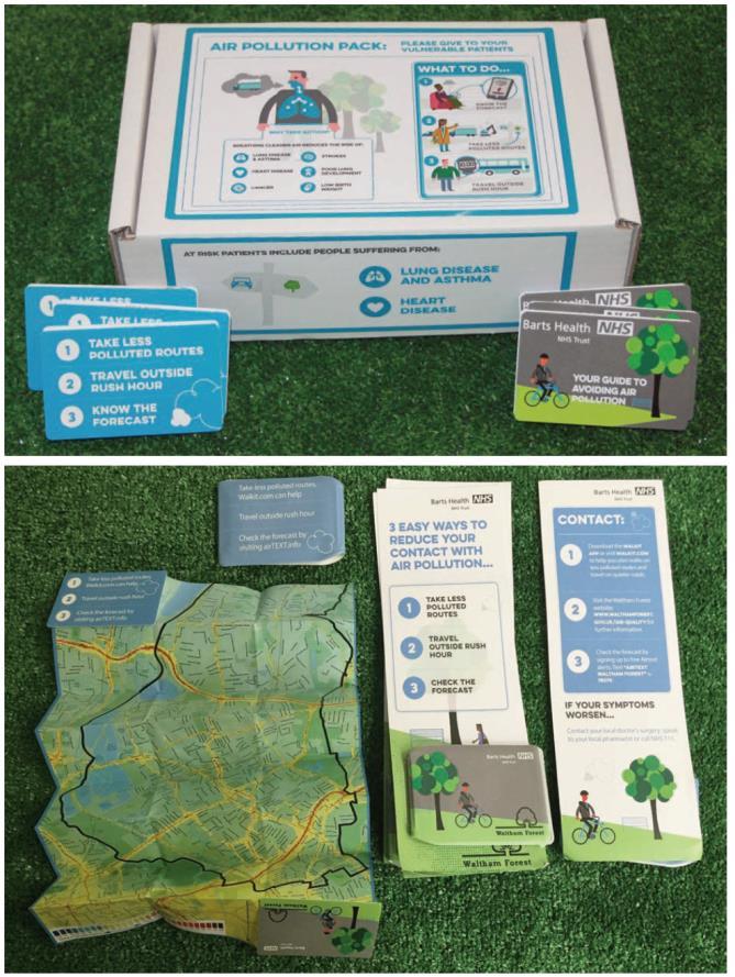 Information packs developed as part of the Barts Health Cleaner Air Programme developed by the Global Action Plan 9.