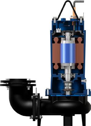 Pumps with a start-delta starting motor are equipped with miniature thermal protectors in each phase.