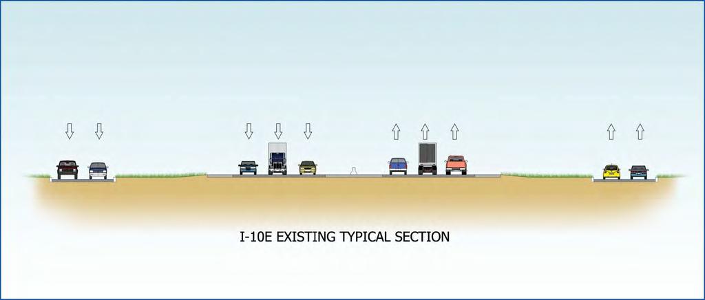 I-10E Typical Roadway Sections