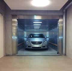 as a means of travelling comfortably to underground/above ground parking areas.