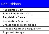 Requisitioning Method of Stock Requisitions Stock requisitions are assigned a default approval group and account number during the initial system setup process.