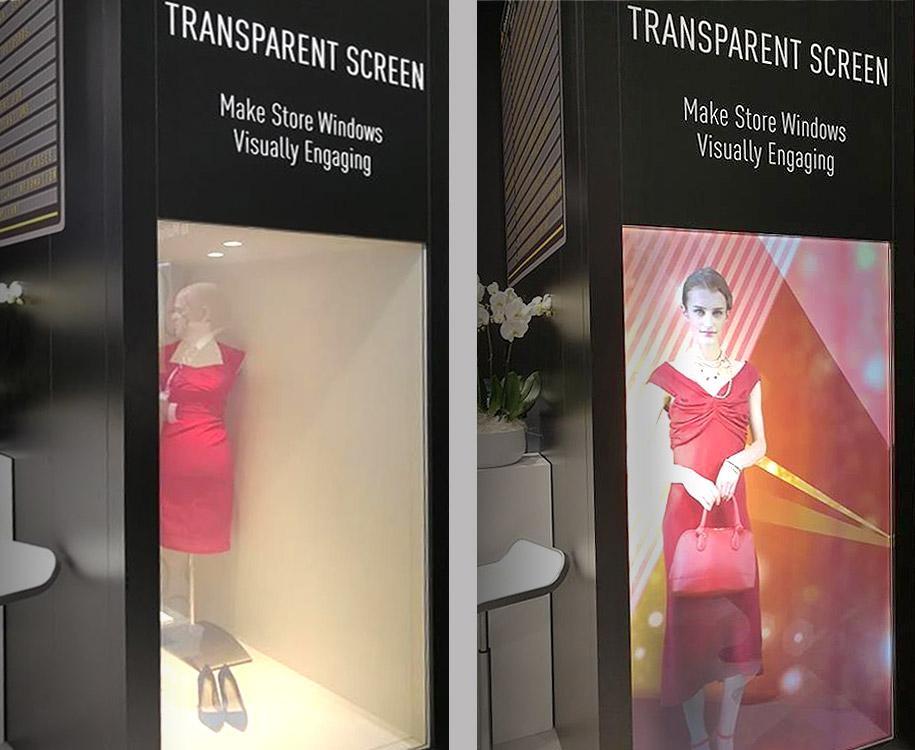 Panasonic: Panasonic is showcasing its connected airport concept at MWC17, and, at the same time, is also exhibiting a suite of hardware and software for retailers: A transparent screen which uses