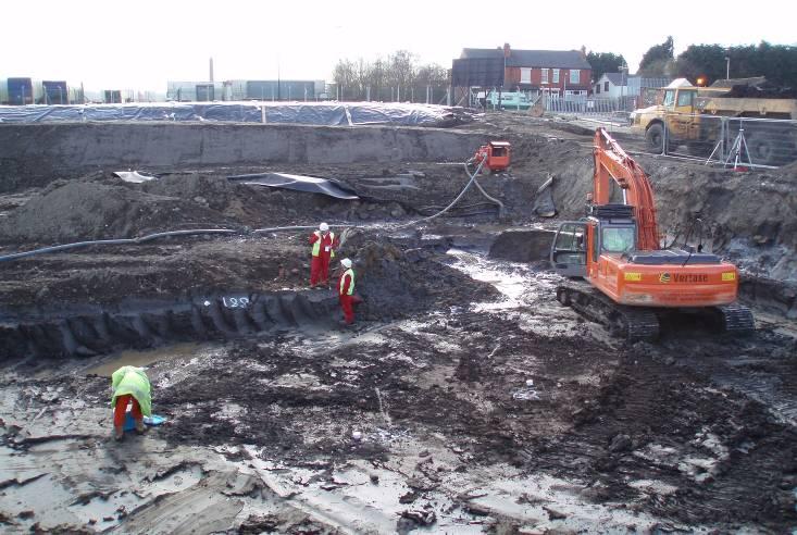 Planned, phased remediation, with excavation, pumping,