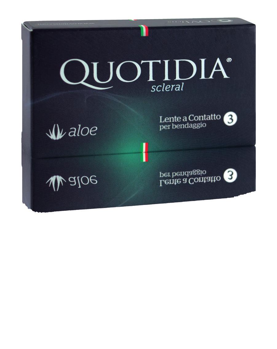 PATENTED Quotidia Aloe therapeutic corneal lenses combine the advantages of a therapeutic lens with the refreshing and trophic action of Aloe.