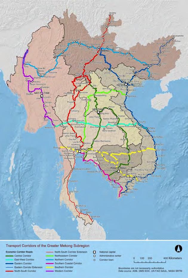 Greater Mekong Subregion (GMS) Six countries Cambodia, Lao PDR, Myanmar, Thailand, Viet Nam and PR China (Yunnan and Guangxi