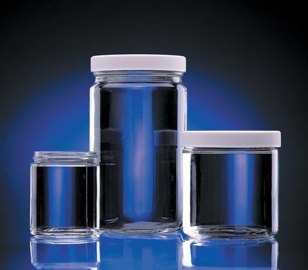 393 Clear Glass Straight-Sided Jars. Clear glass straight-sided jars are ideal for soil sampling and environmental applications. Straight-sided walls allow for complete removal of contents.