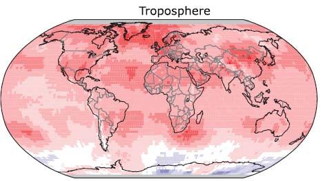 Spatial Pattern: Rate of Tropospheric Temp.