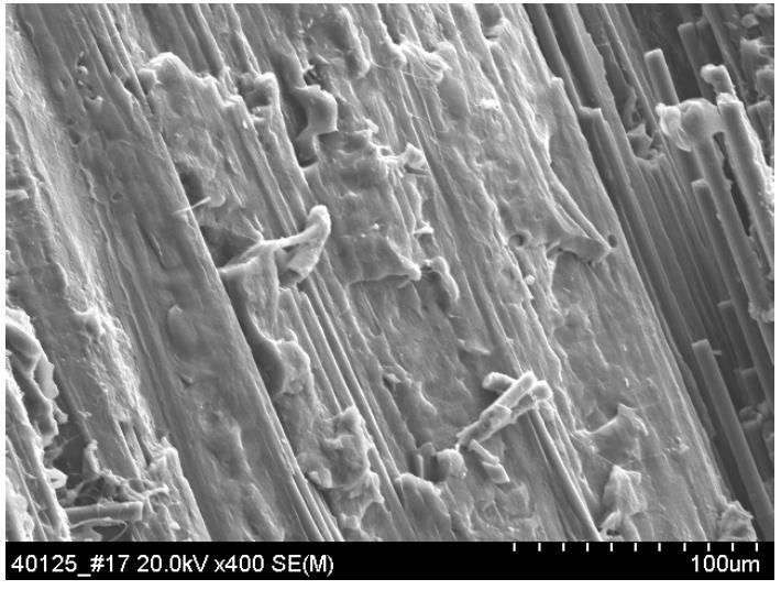 SYNERGEX Commingling Technology Synergex (Carbon Fiber-Nylon) SEM Scans SEM Scanning Electron Microscopy scans of tested samples Synergex (both Carbon Fiber) show excellent fiber wetting compares