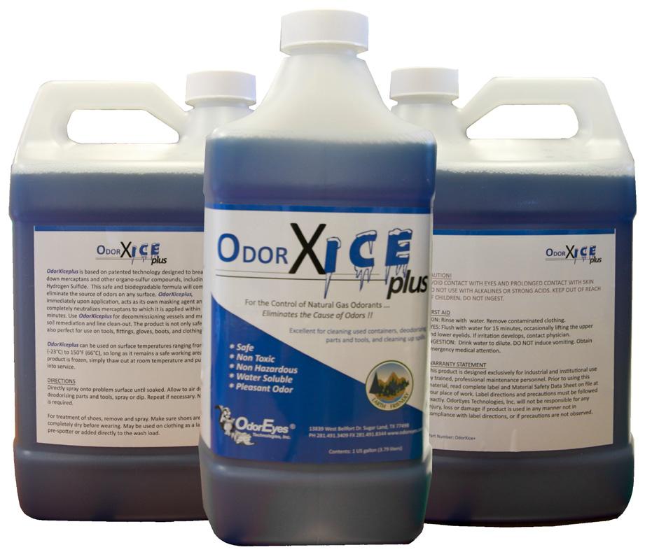 ODORANT REMOVAL ODORXICE Welker OdorXice removes odorization chemicals added to natural gas.