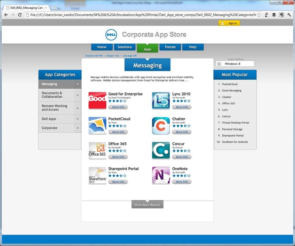 Dell Corporate Application Portal Dell-approved