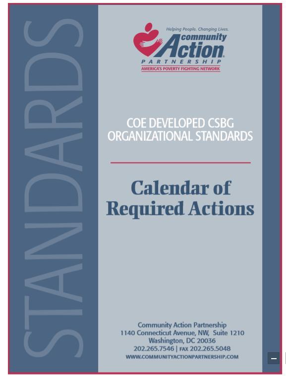 Calendar of Required Actions Annually Every 2