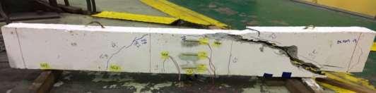 The crack occurred at the front of the beam where it shows the weakest part of the beam has been illustrated in Figure 12 until 15.