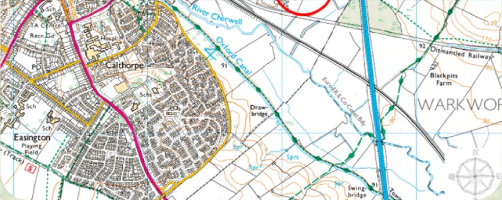 4 New development shown in blue The area that we are proposing to re-develop is located within the built-up operational area of Banbury sewage treatment works.