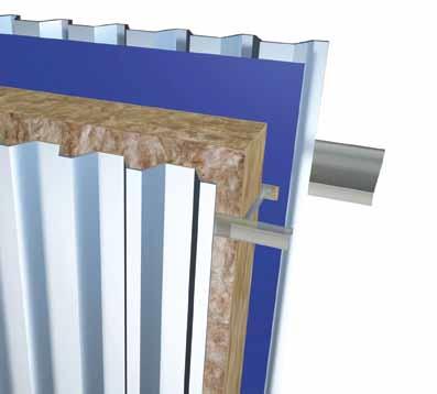 Built-up Metal Walls Built-up metal walls Rail and bracket system Interlocking nature of mineral wool ensures: Rolls knit together at joints ensuring no loss of thermal or acoustic performance Joints