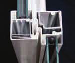 Multi-chambered rigid vinyl extrusions provide strong framework with elegance and durability.