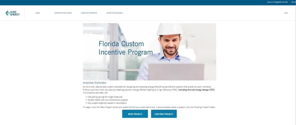 Duke Energy Florida Custom Incentive Program Incentive Estimator HVAC 3. MEASURE TOOL USE 3.1.